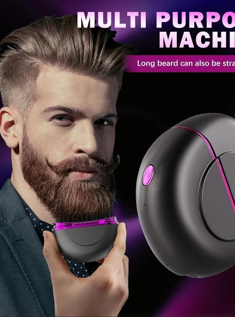 Mini Brosse Lissante pr Cheveux et barbe Sans Fil