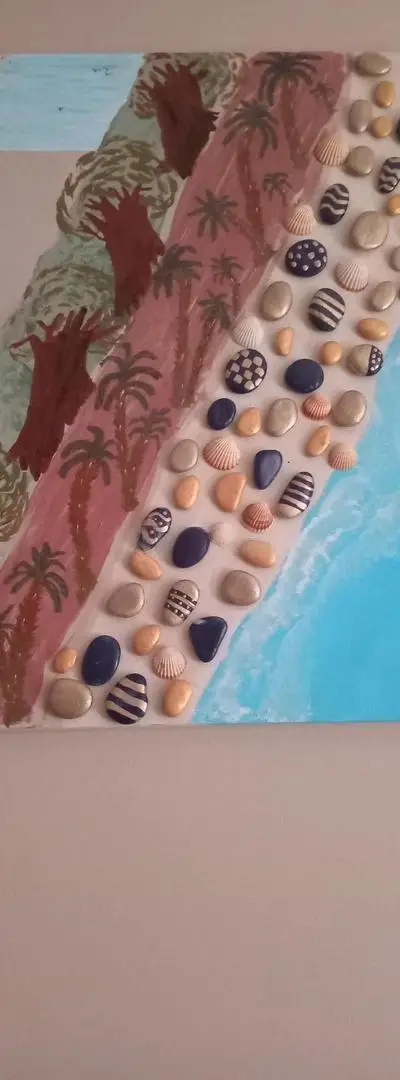 Une œuvre d'art peinte à la main sur toile