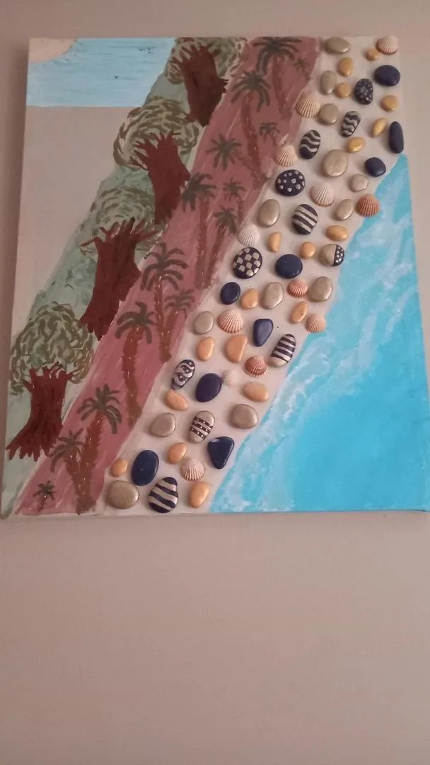 Une œuvre d'art peinte à la main sur toile