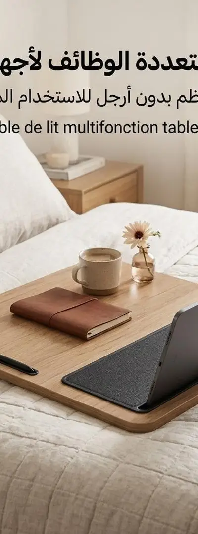 💻 Table de lit multifonction - طاولة سرير متعددة