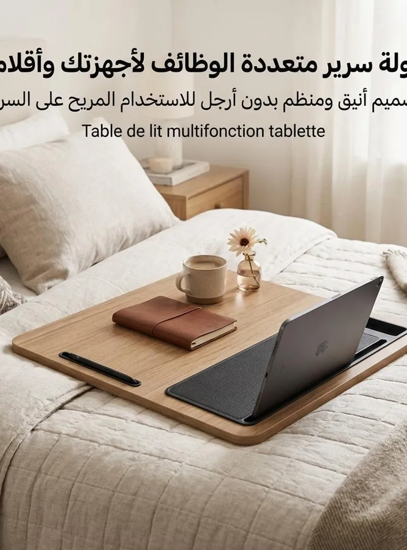 💻 Table de lit multifonction - طاولة سرير متعددة