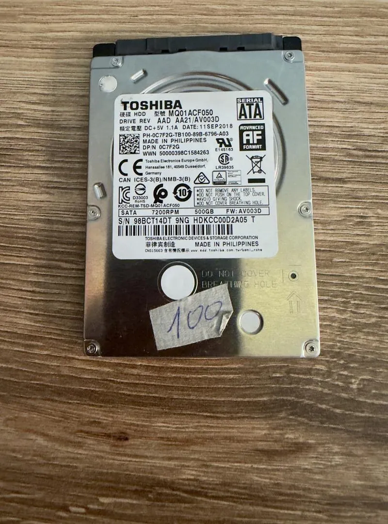 Disque Dur HDD 2,5 Sata 500gb