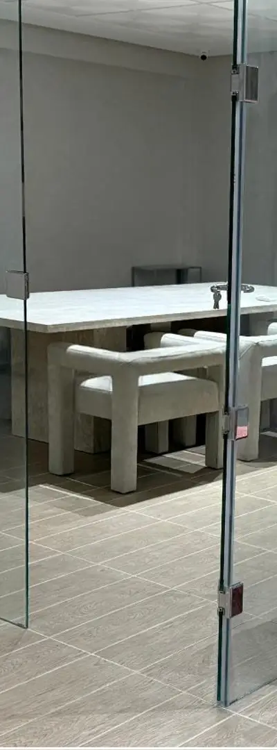 Verrière en verre avec porte - Salle de réunion