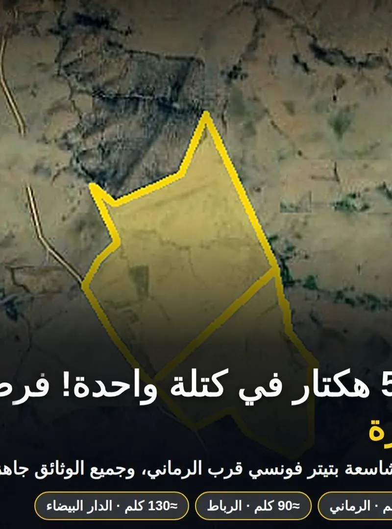 Terrain de 532 hectares à vendre à 12 km de Rommani