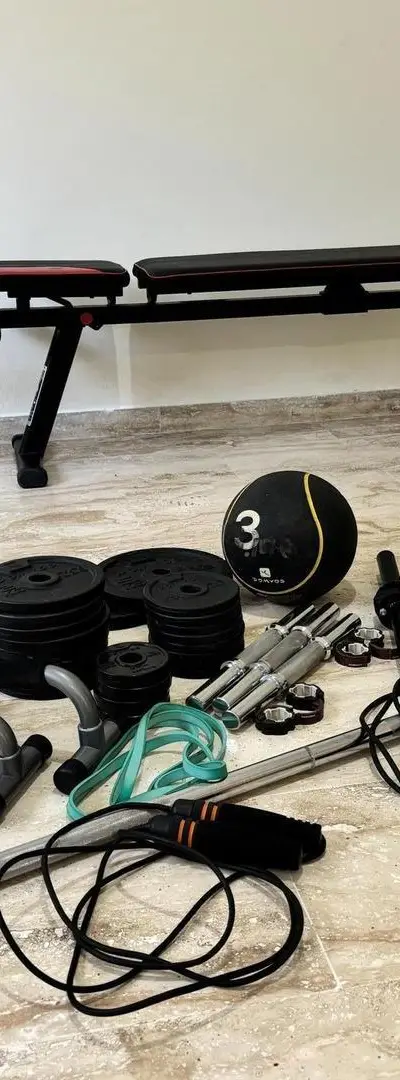 Pack musculation - Banc, haltères, 36 kg de poids
