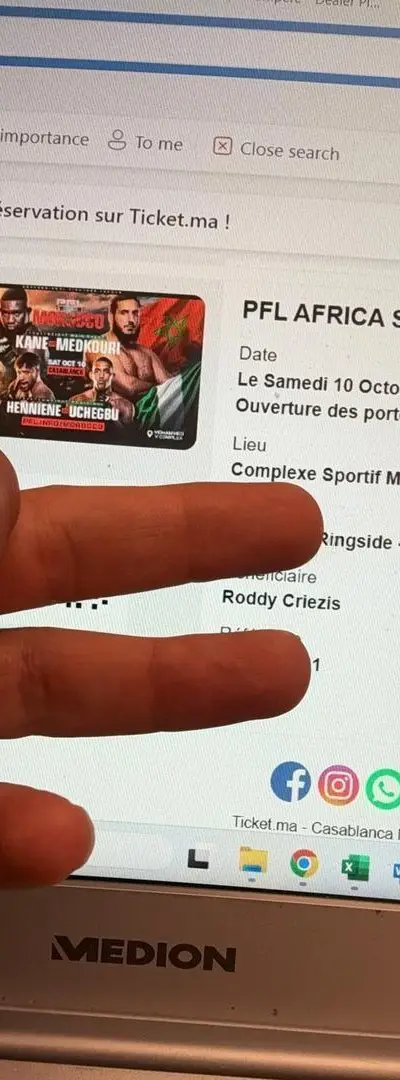 2 places Ringside PFL Maroc Casablanca