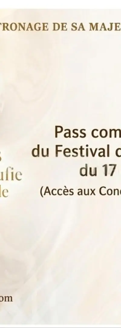 Pass complet du festival de la culture soufie
