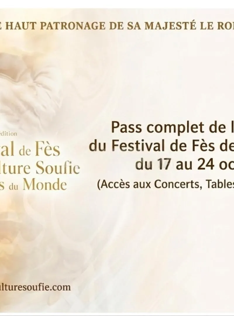 Pass complet du festival de la culture soufie