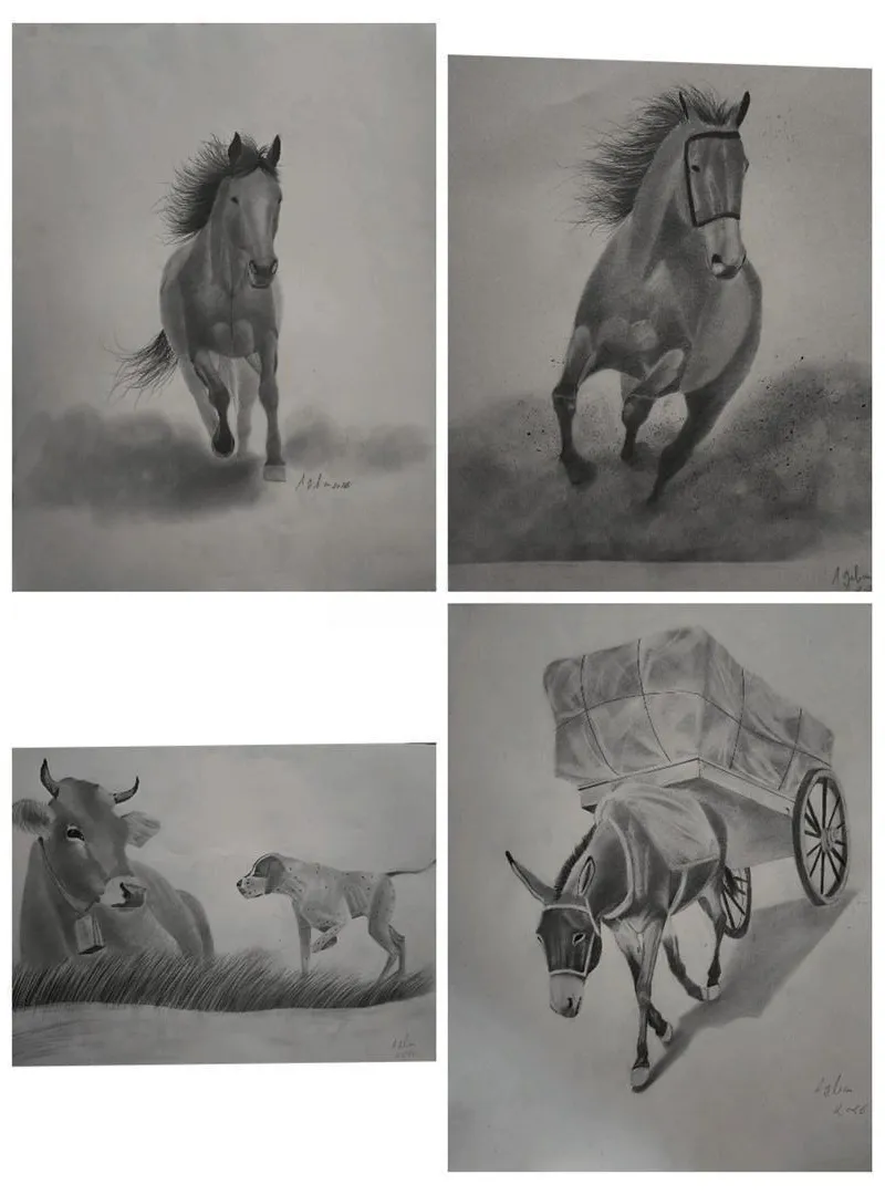 4 tableaux originaux