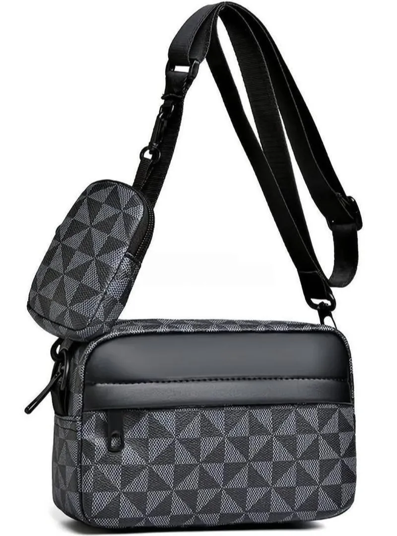 Sacoche homme élégante et neuve avec petite pochette