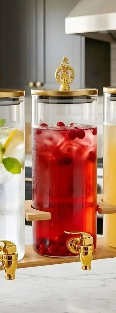 Ensemble 3 pièces de bouteilles pour jus et huiles