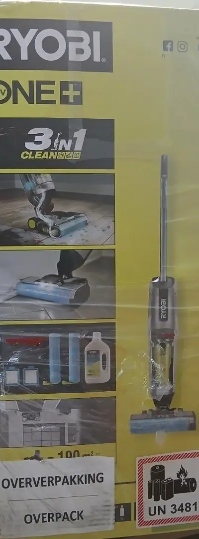 Aspirateur laveur balai 3 en 1 RYOBI 18V ONE