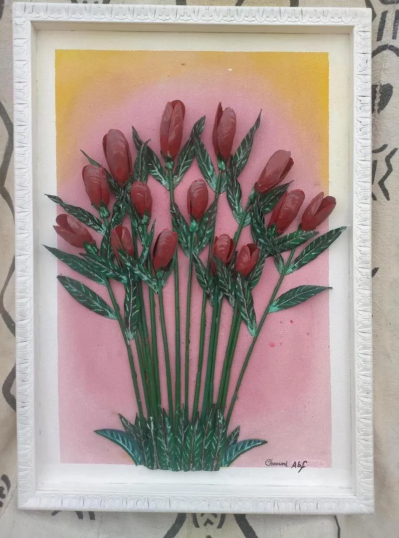 Tableaux 3D Fleurs et Coquillages