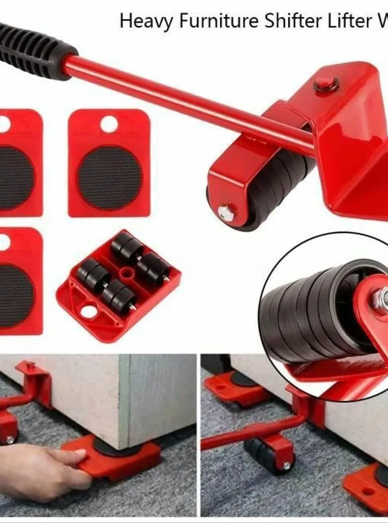 Kit d'outils pour soulever et déplacer les meubles lourds avec 4 roues