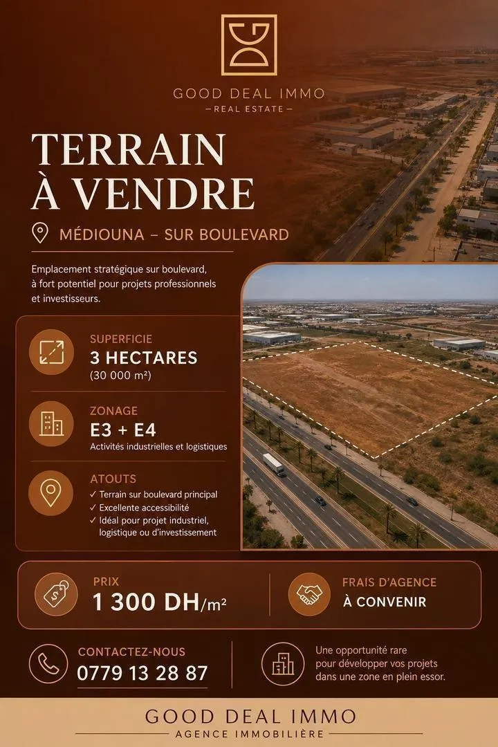 Terrain à vendre à Médiouna