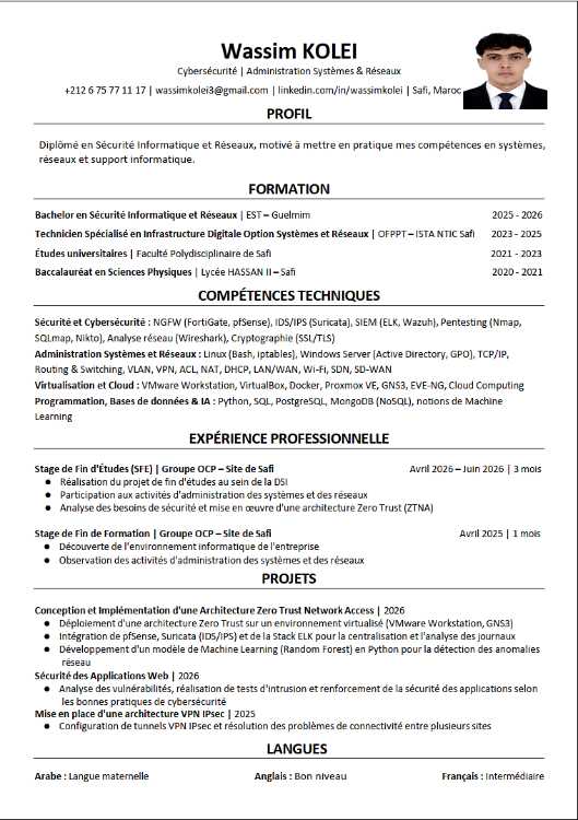Technicien Systèmes et Réseaux,Sécurité