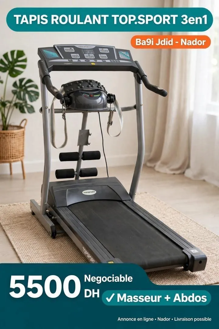 Tapis Roulant 3en1 Masseur Abdos Nador