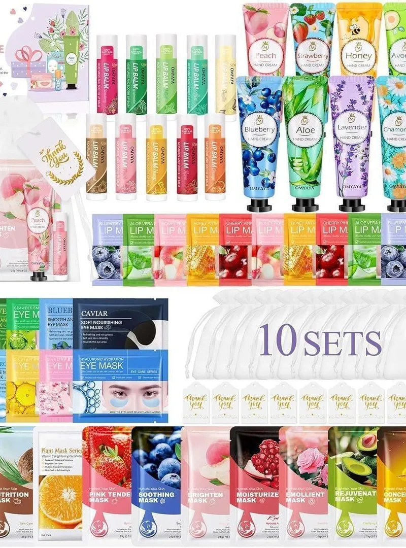 Coffret cadeau 70 pièces soins peau pour femmes