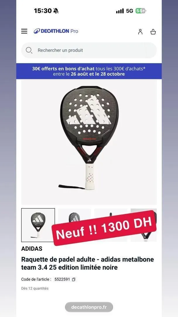 Raquette padel Adidas Metalbone Team 3.4