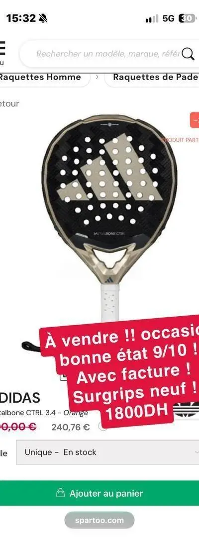 Raquette padel Adidas Metalbone CTRL 3.4