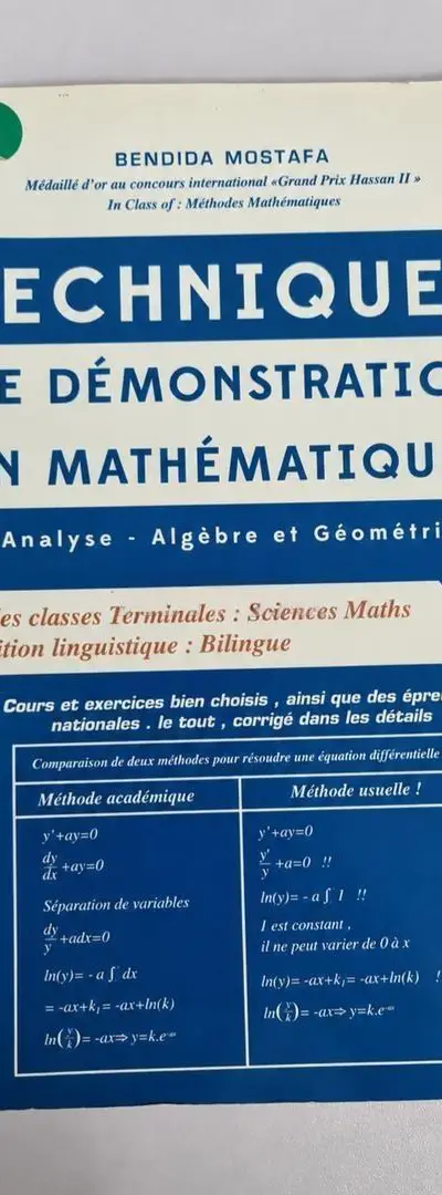 Livre Maths – Bac Sciences Maths