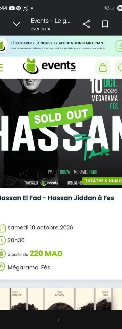 3 billets de Hassan Elfad à vendre