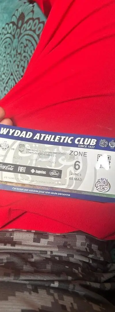 Ticket Wydad Vs Codm Zone 6