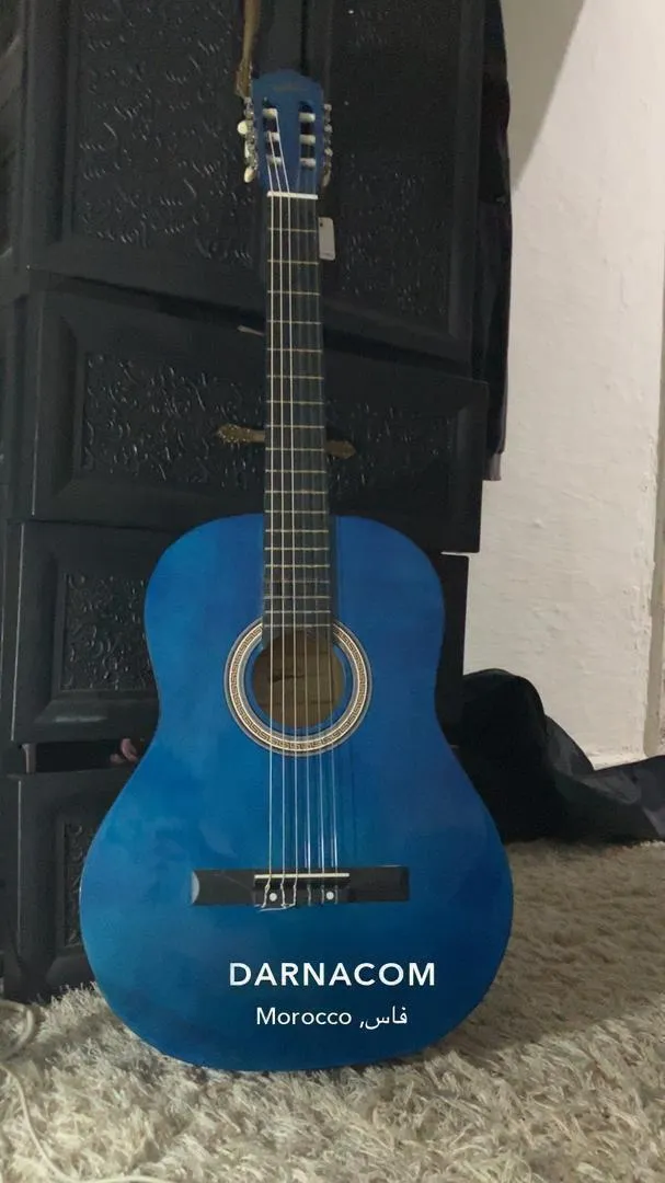 Nouveau classique guitare en bleu plus sac