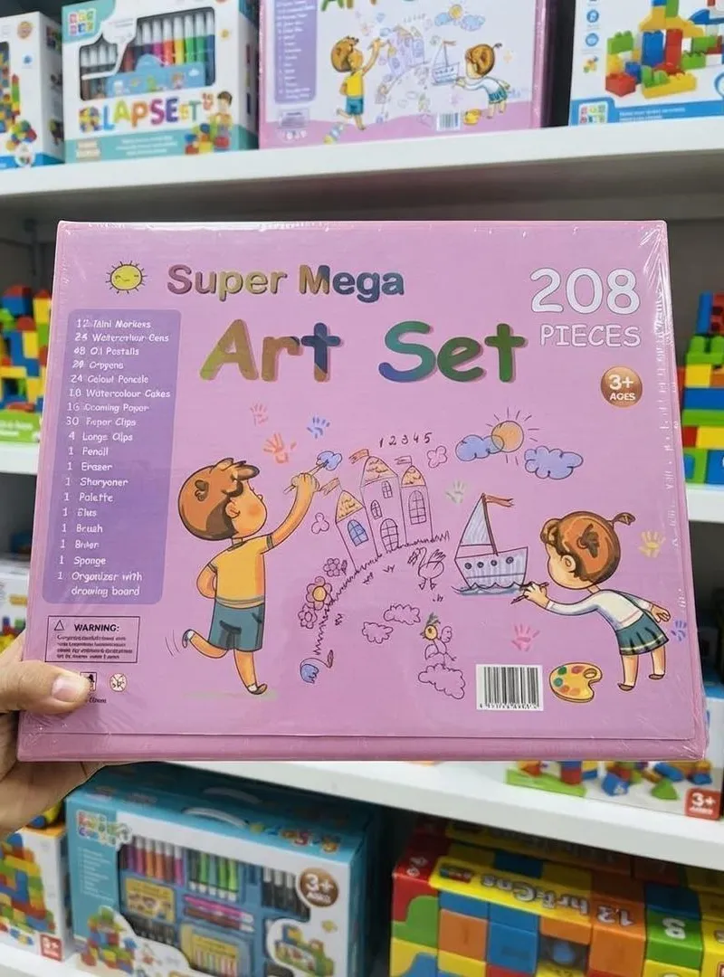 🎨 Set de Dessin et Coloriage pour Enfants 208 Pièces