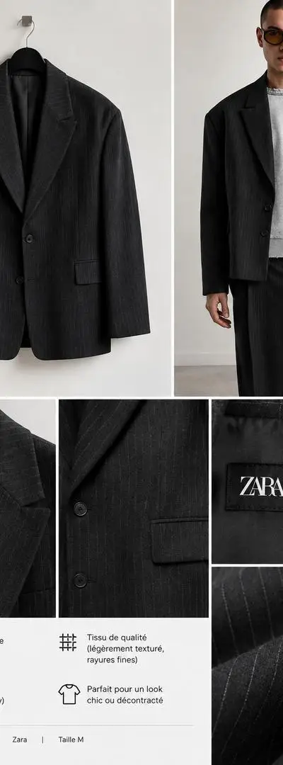 Blazer rayé taille M