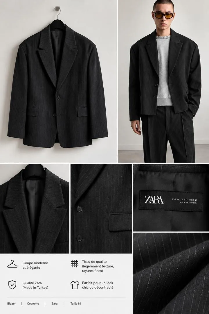 Blazer rayé taille M