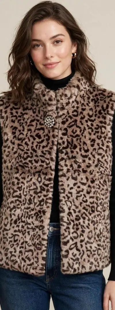 Gilet fausse fourrure