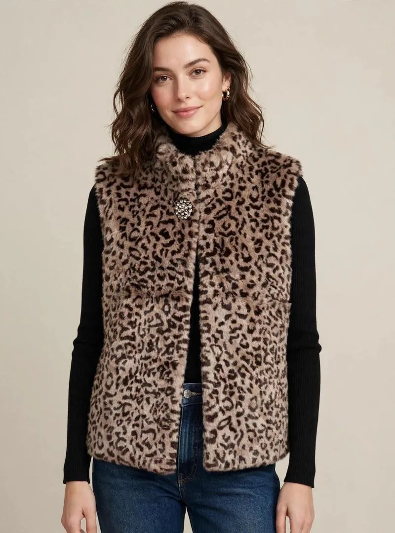 Gilet fausse fourrure