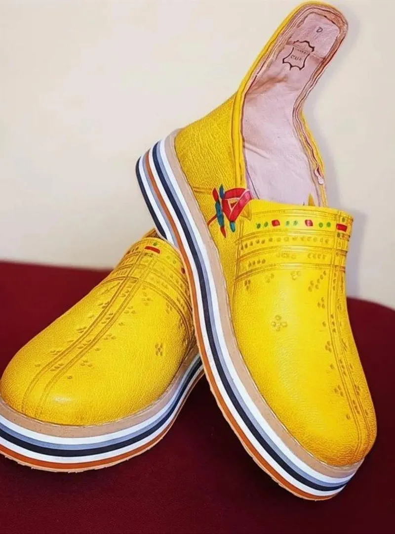Babouches marocaines authentiques pour hommes - Fabriquées à la main
