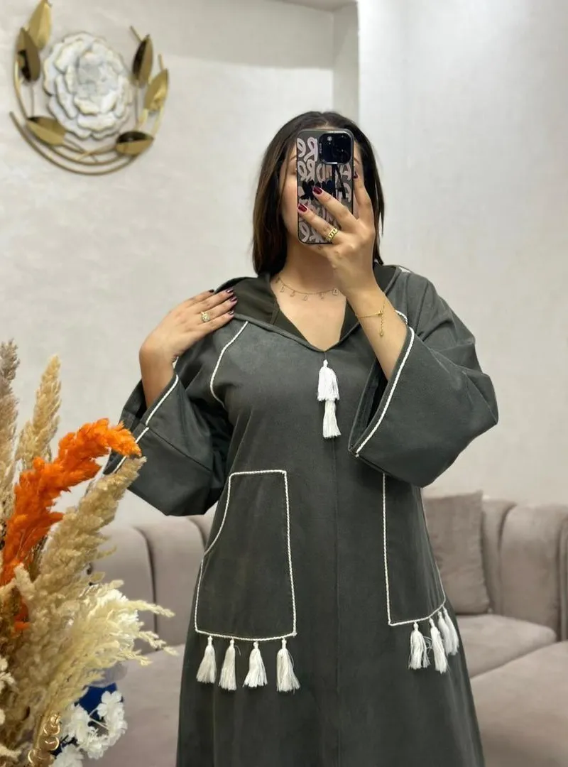Djellaba d'hiver pour femmes 🧕 (design moderne et fronces élégantes)