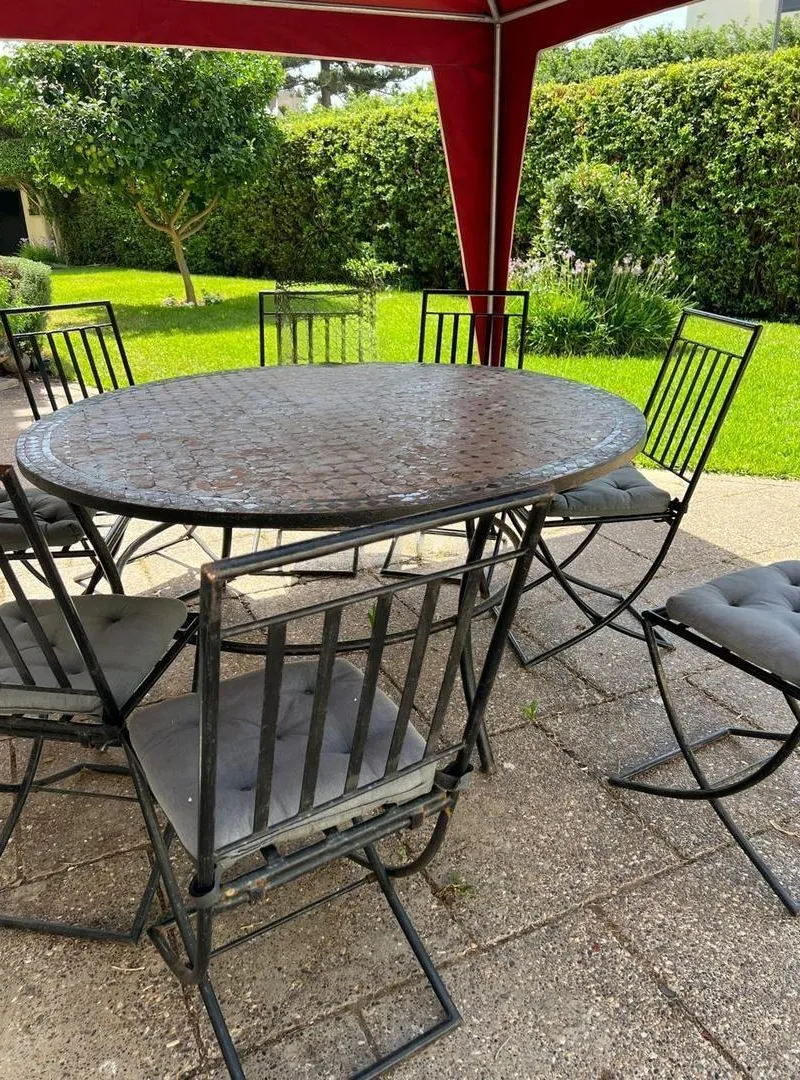 Ensemble de jardin avec table et 8 chaises