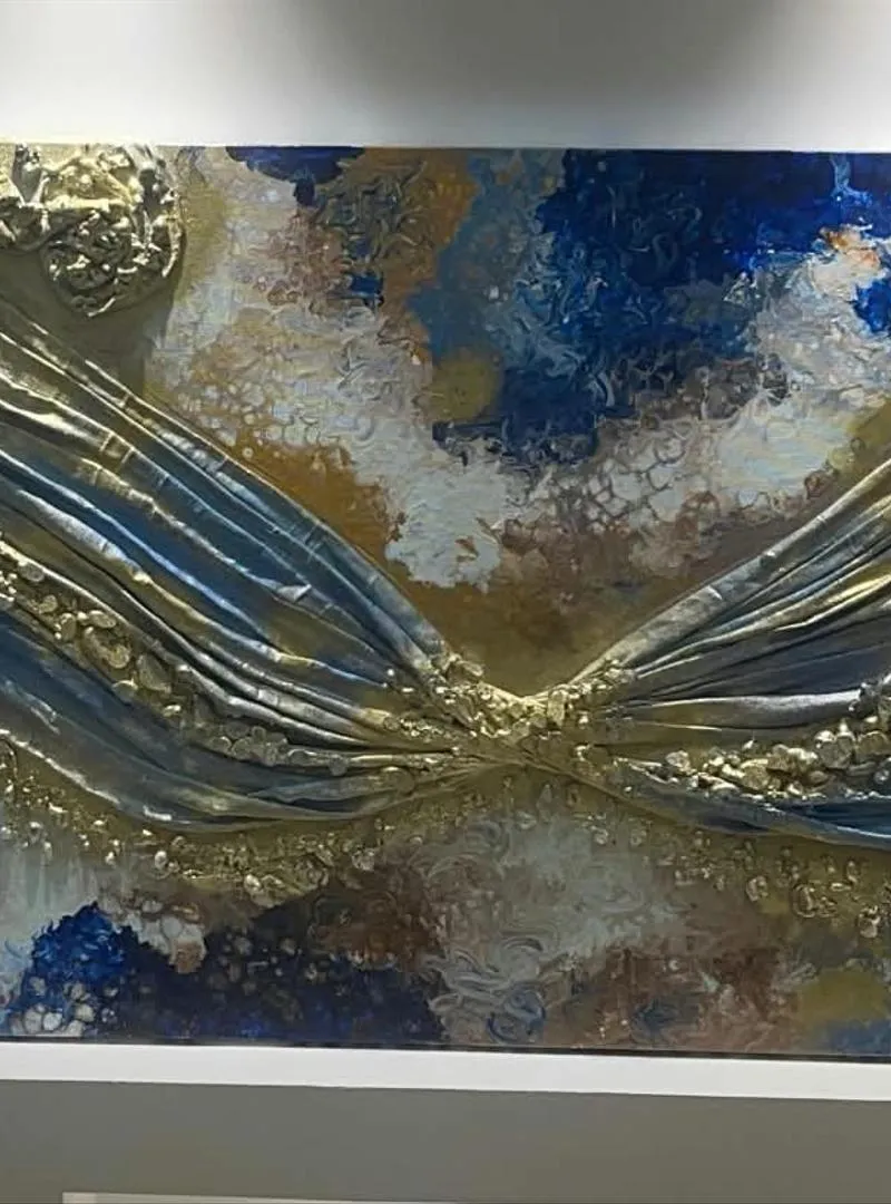 TABLEAU ART POURING 3D FAIT MAIN - DÉCO LUXE