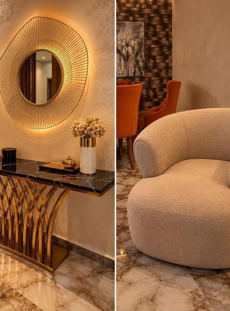 Console avec miroir