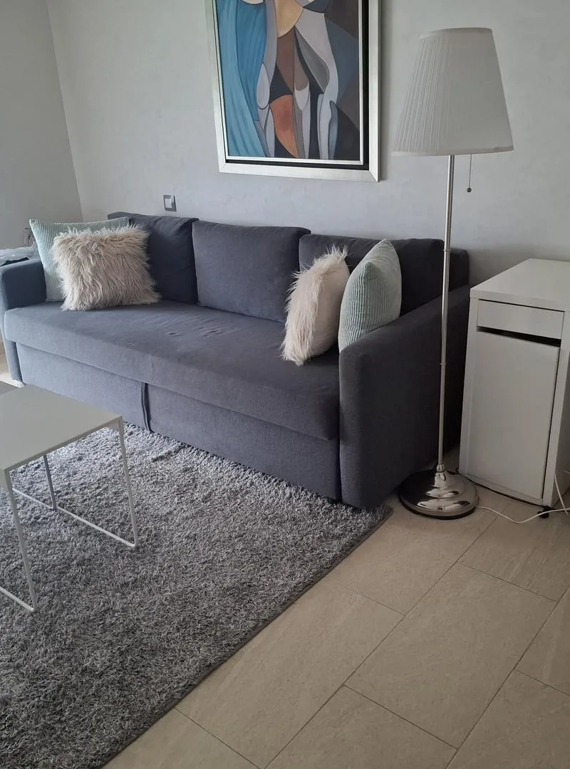 Canapé convertible, bureau et tables d'appoint