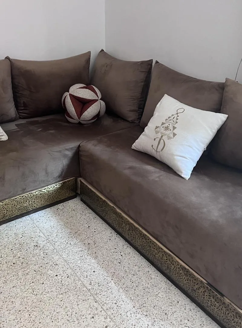 Canapé d'angle droit marocain