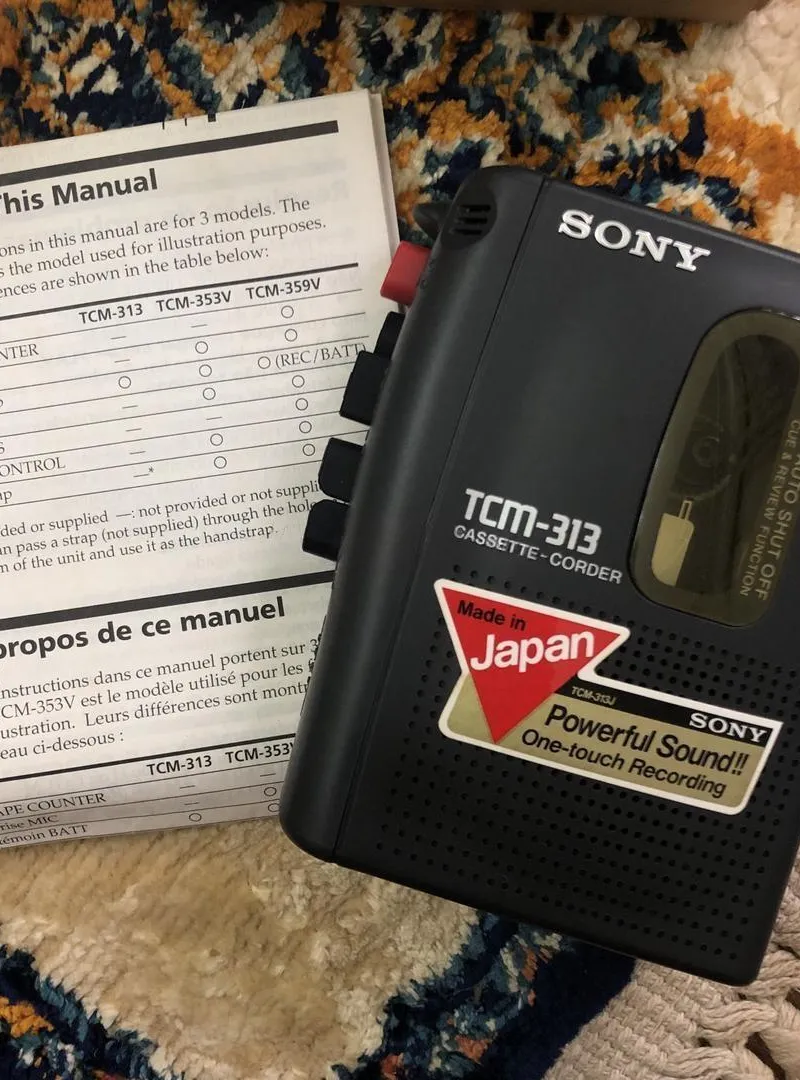 Sony TCM-313 Cassette-Corder