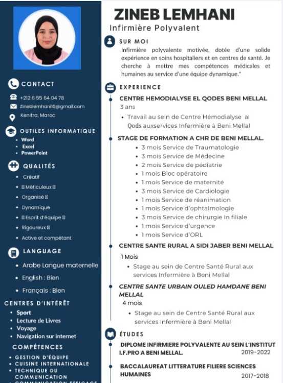 Demande d'emploi infirmière