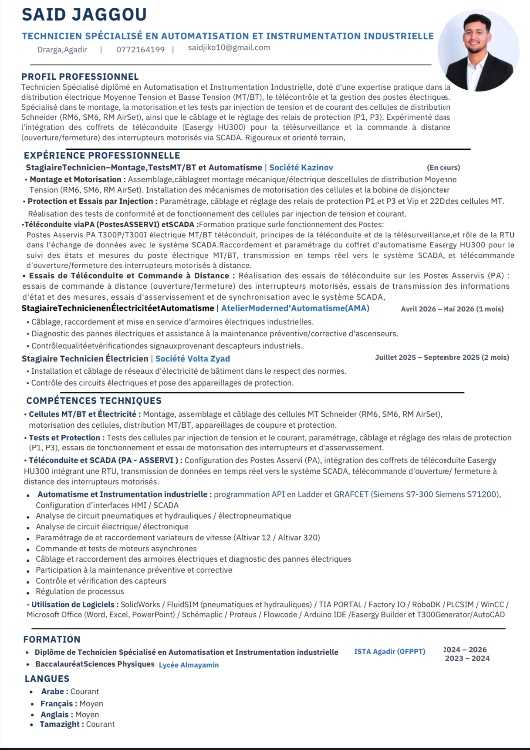 Automatisation et maintenance industrielle