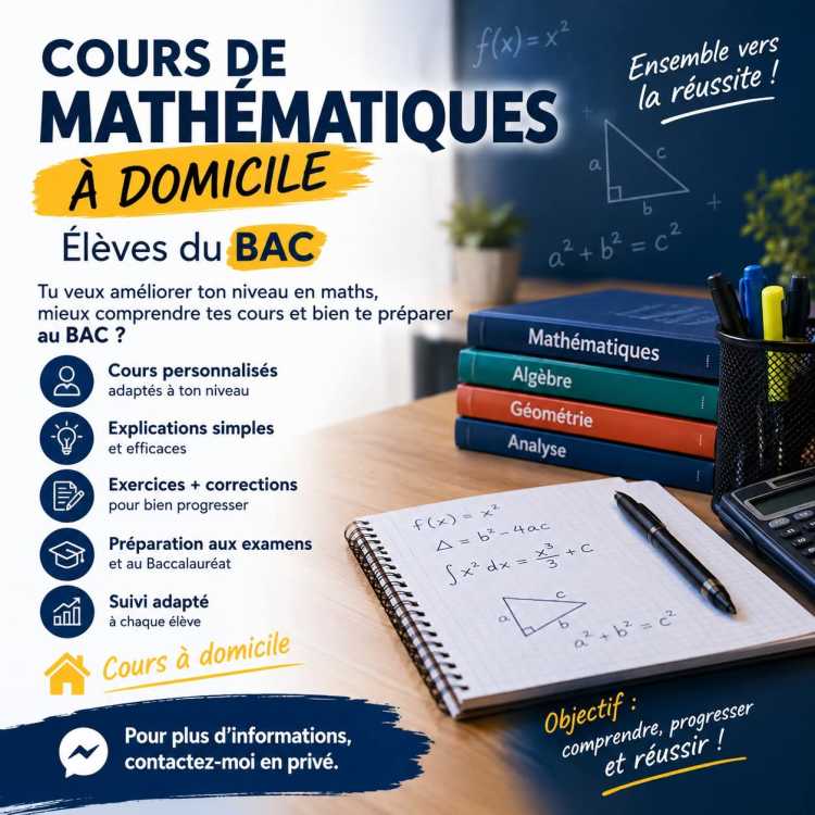 Cours de math a domicile