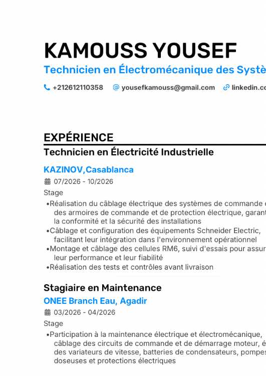 Technicien spécialisé en éléctromécanique