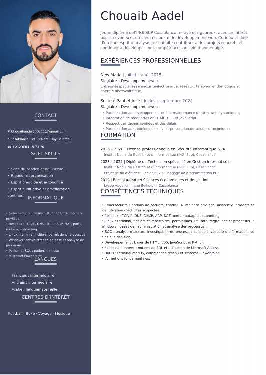 Stage pre-embauche en informatique-systèmes reseaux
