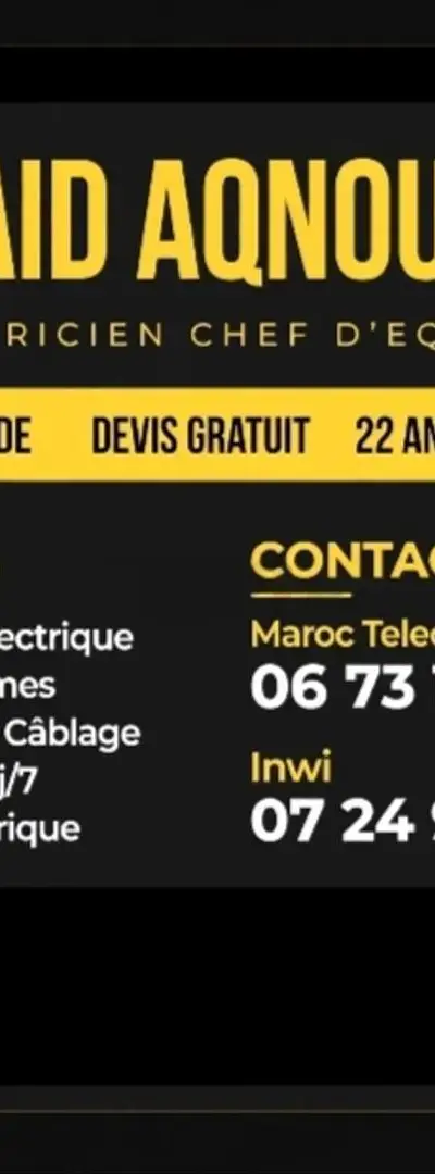 Électricien professionnel Rabat Salé Témara