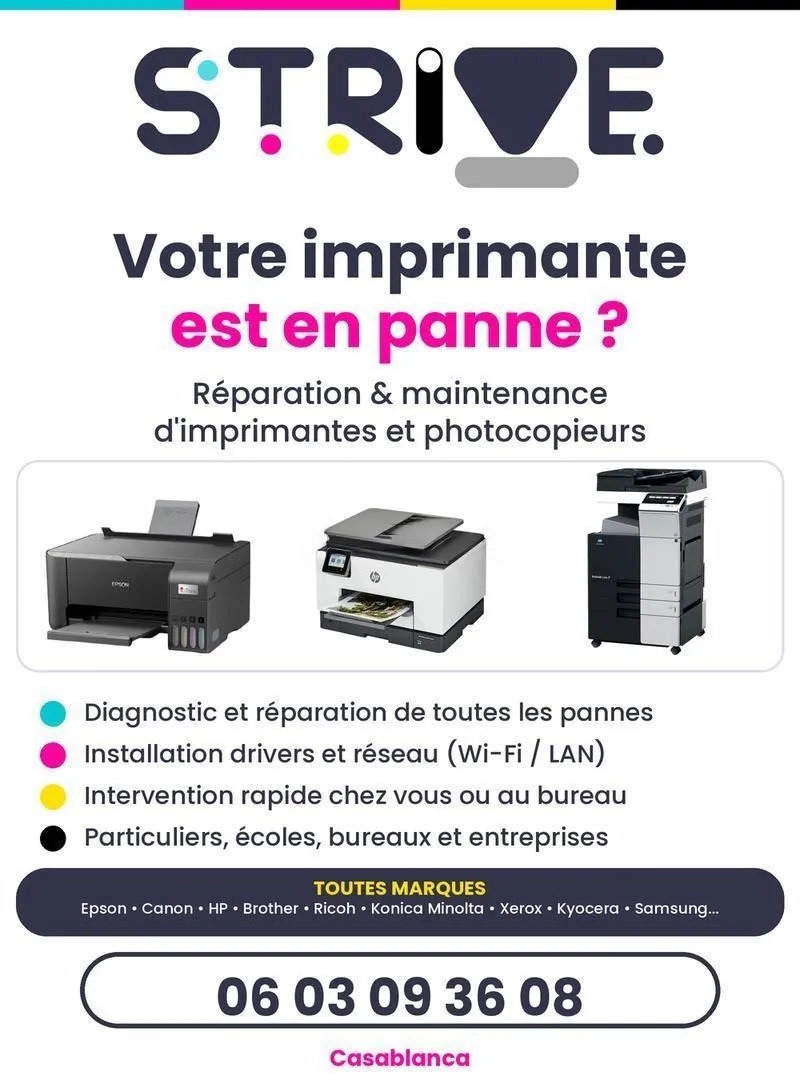 Réparation imprimante photocopieur
