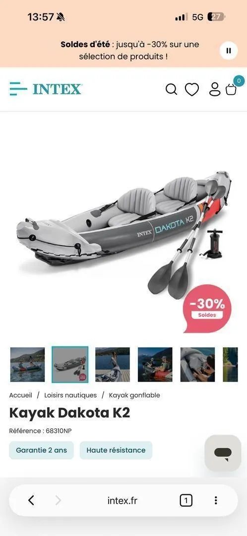 Kayak importé de France