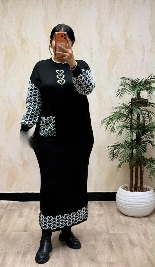 Robe en fil de coton aux couleurs multiples